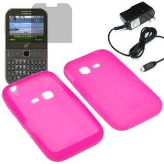 BW Silicone Sleeve Gel Cover Skin Case for Tracfone, Net 10, Straight Talk Samsung S390G+ LCD + Home Charger  Magenta Pink Cell Phones & Accessories