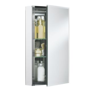 KOHLER 15 in x 26 in Aluminum Metal Surface Mount and Recessed Medicine Cabinet