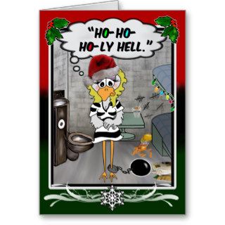 Jail Bird Christmas card