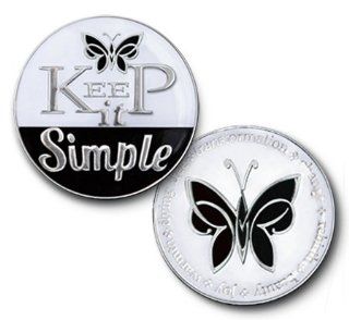 Keep It Simple Butterfly Coin Medallion   Alcoholics Anonymous   Narcotics Anonymous  Other Products  