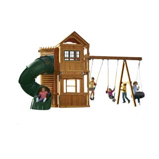 Swing N Slide Durango Ready to Assemble Residential Wood Playset with Swings