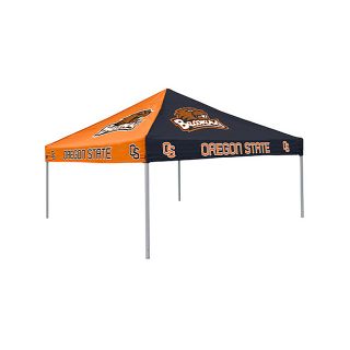 Logo Chairs Checkerboard Tent 9 ft W x 9 ft L Square Orange and Black Standard Canopy