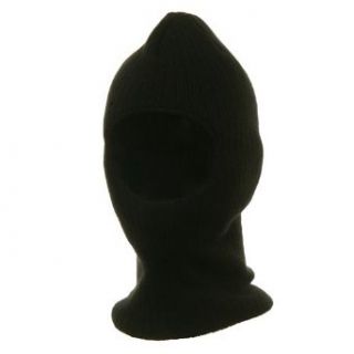 Thinsulate One Hole Ribbed Mask   Black W11S15B at  Mens Clothing store