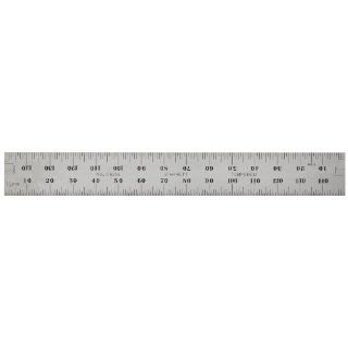 Starrett C635E 150 Spring Tempered Steel Rule With Millimeter Graduations, 150mm Length, 19mm Width, 1.2mm Thickness Construction Rulers
