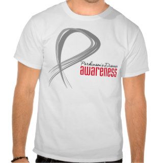 Grunge Ribbon Parkinson's Disease Awareness T shirts