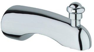 Grohe 13 628 000 Talia 6 Inch Wall Mount Diverter Tub Spout, StarLight Chrome   Tub Filler Faucets  