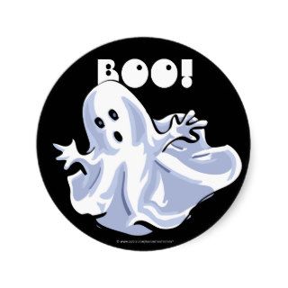 BOO Ghost Cartoon Stickers