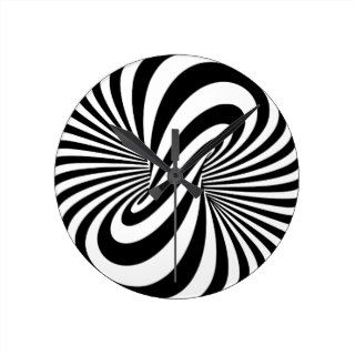 Optical Illusion 3D Spiral Clocks
