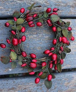 rosehip and twig christmas wreath by the forest & co