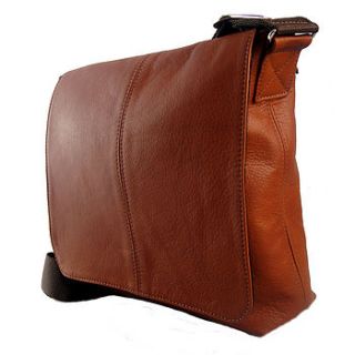 tan mini messenger bag by freeload leather accessories