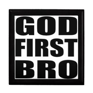 GOD FIRST BRO, Custom Christian Jewelry Box