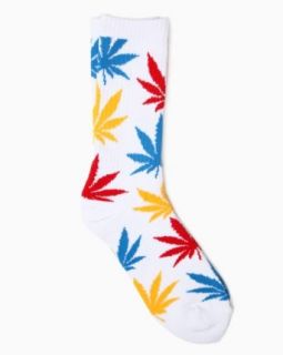 Huf Plantlife Socks   White/Red/Yellow at  Mens Clothing store Casual Socks