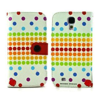 Generic Leather Wallet Case Cover Card Holder for Samsung Galaxy S4 i9500 Dot Pattern Cell Phones & Accessories