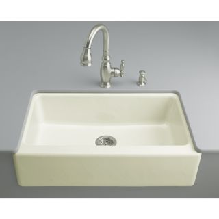 KOHLER Dickinson Single Basin Undermount Enameled Cast Iron Kitchen Sink