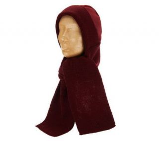 Due North Wind Resistant Anti Static Hood with Knit Scarf —
