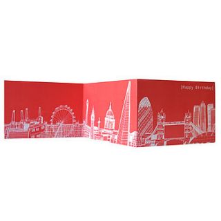 london skyline birthday card by cecily vessey