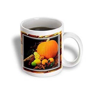 3dRose Thanksgiving Decorations Ceramic Mug, 11 Ounce Kitchen & Dining
