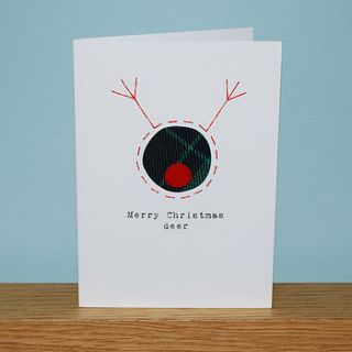'merry christmas deer' scottish card by hiya pal