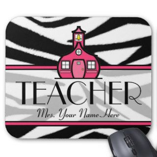 Teacher Mousepad   Zebra Print