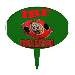 IBF Championship Boxing Belt With Background Green Cake Pick