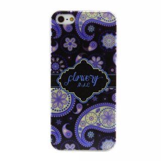 iPhone 5 Fashion Design Purple Water Lily Case Cell Phones & Accessories