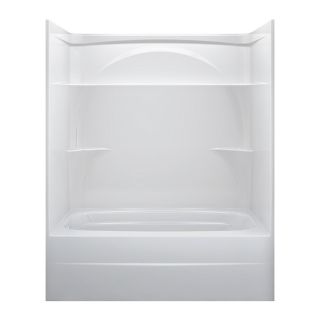 Delta White 74.5 in H x 60 in W x 32 in L White Acrylic 1 Piece Shower with Bathtub