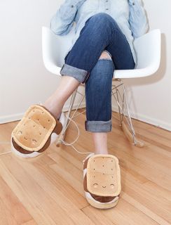 Smores USB Heated Plush Slippers