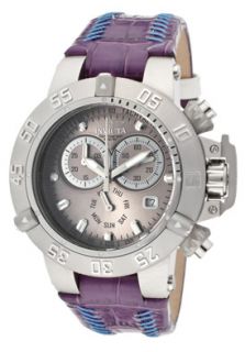 Invicta 11631  Watches,Womens Subaqua/Noma III Chronograph Grey Dial Purple Genuine Leather, Chronograph Invicta Quartz Watches