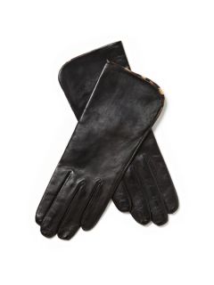Side Slit Leather Gloves by Maison Fabre