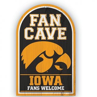 NCAA 11" x 17" Fan Cave Wood Sign   U Of Alabama   U Of Iowa