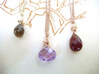 gold & gemstone necklace by heather scott jewellery