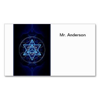 Metatrons cube   Merkaba   star tetrahedron Business Cards