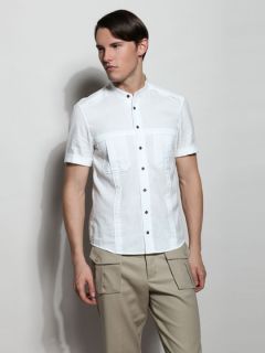 Short sleeve Band Collar Shirt by 3.1 Phillip Lim