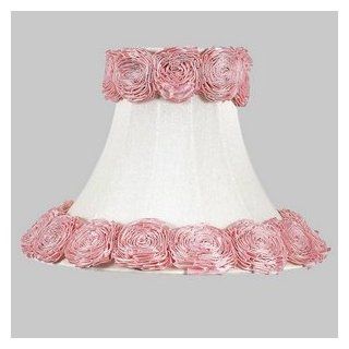 Jubilee Collection 3705 Ring of Roses   8" Medium Shade Only, White/Pink Finish