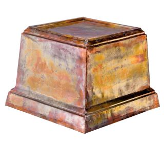 H. Potter 15 in H x 20 in W x 20 in D Rustic Copper Metal Outdoor Planter