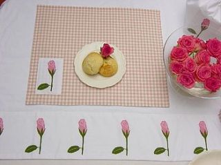 rose table linen collection by capewest