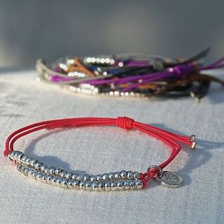 gemma silver bead friendship bracelet by penelopetom direct ltd