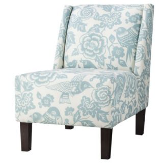 Hayden Armless Chair   Blue Floral