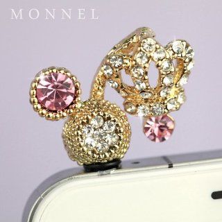 Ip649 Cute Crown Dust Proof Phone Plug Cover Charm for Iphone 4 4s Cell Phones & Accessories