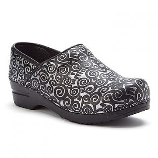 Sanita Closed Back Clog  Women's   Silver Embossed Leather