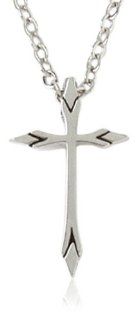 Bob Siemon Engraved Points Cross Pendant Necklace, 18" Jewelry