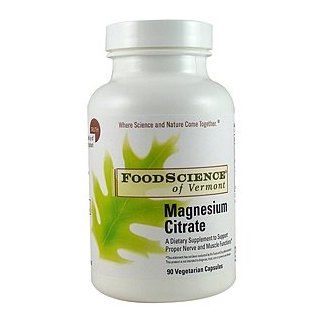 FoodScience of Vermont Magnesium Citrate, Vegetarian Capsules 90 ea Health & Personal Care