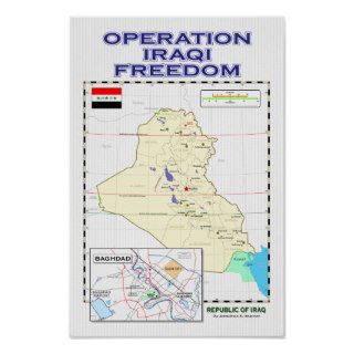 OIF   Iraq map poster