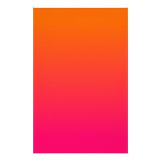 Pink and Orange Ombre Customized Stationery