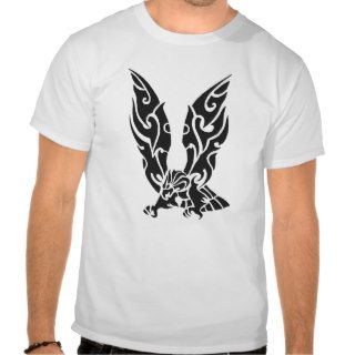 Black & White Eagle Flying Illustration Tee Shirts