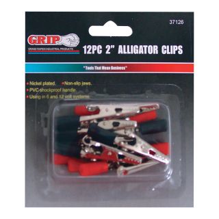 Grip 12-Pk. of 2in. Alligator Clips  Inverter Accessories