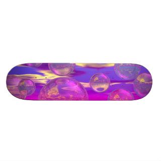 Tropical Morning – Magenta and Turquoise Paradise Custom Skateboard