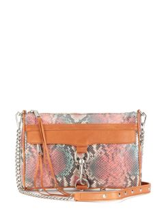M.A.C. Python Embossed Leather Clutch by Rebecca Minkoff