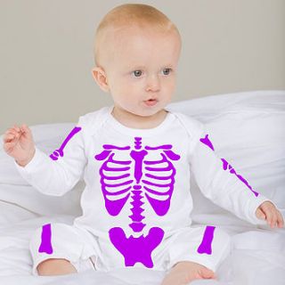 spooky skeleton fancy dress baby grow by rusks&rebels