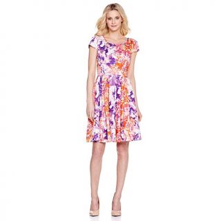 Taylor Abstract Floral Printed Dress